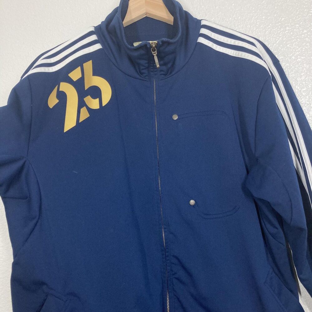 Adidas Jacket Mens Large Navy Blue LA Galaxy DB23 Beckham 25 Soccer Track 2009 - Picture 5 of 16